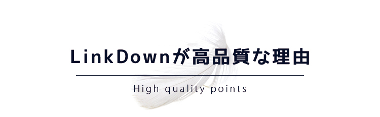 Link Downが高品質な理由